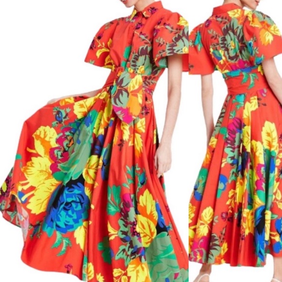 0 Christopher John Rogers Floral Shirt Dress